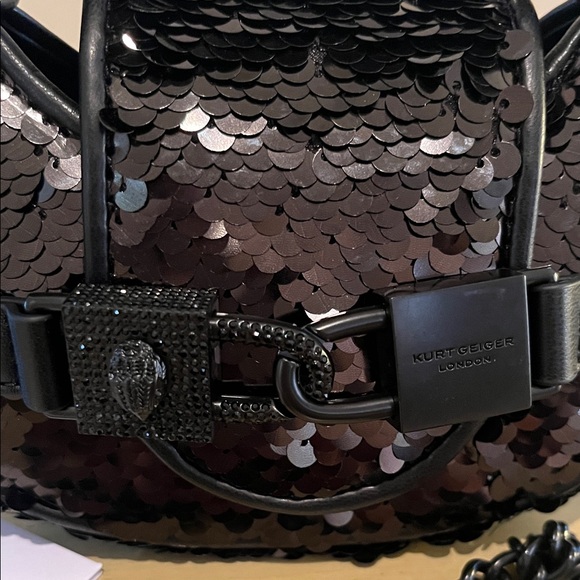 Kurt Geiger Black Sequin Crossbody Bag NWT - Picture 2 of 7